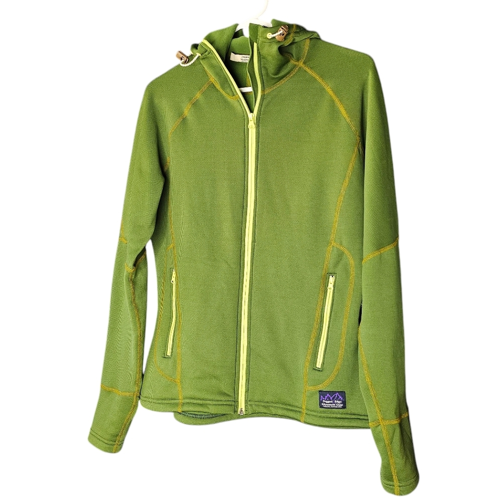 Jagged Edge Mountain Gear Women's Full Zip PowerStretch Green Hoody M